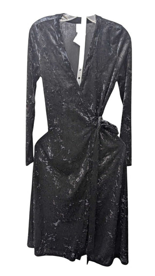 Long Sleeve Velvet Wrap Dress