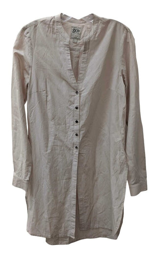 NWT Washable Silk Long Button Up