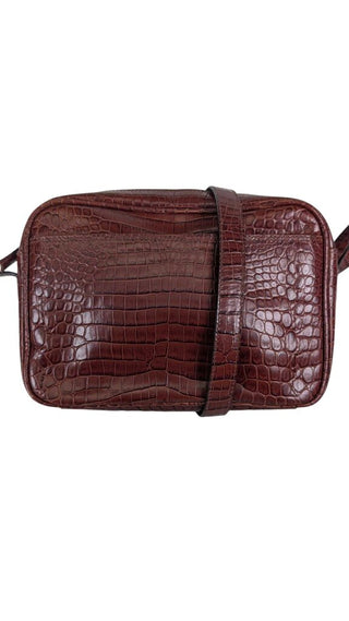 Embossed Croc Leather Crossbody