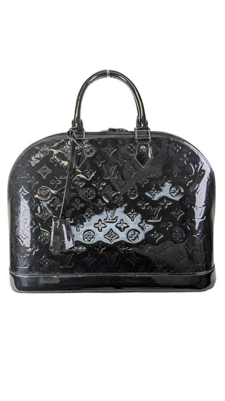 Vernis Alma Monogram Patent Handbag