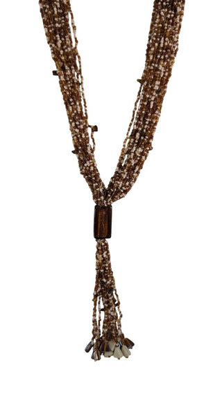 Beaded Multi Color Lariat Necklace