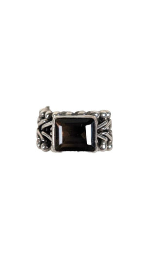 Sterling Link Square Stone