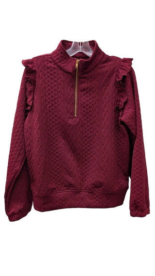 NWT Cable Knit Texture 1/2 Zip