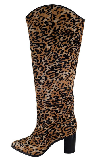 Calf Hair Leopard Knee High