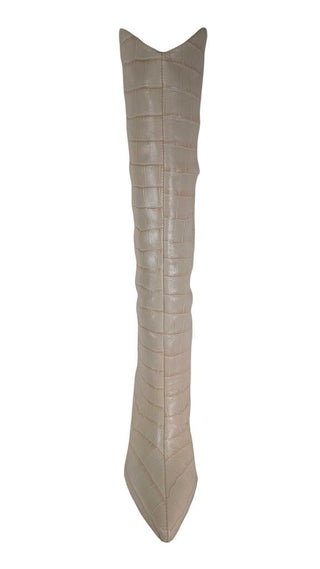 Croco Leather Knee High