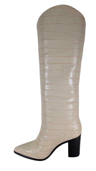 Croco Leather Knee High