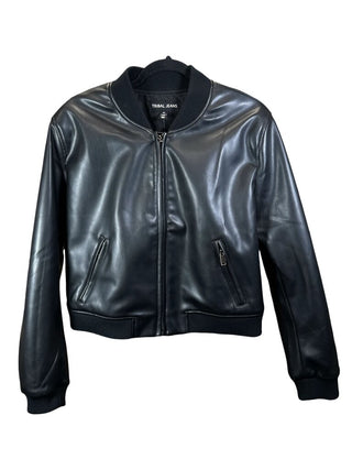 NWT Cropped Vegan Leather Bomber
