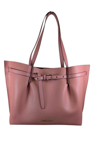 Triple Entry Pebbled Leather Tote
