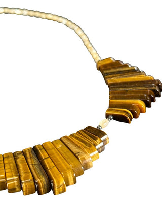 Tiger Eye Necklace Earring Set