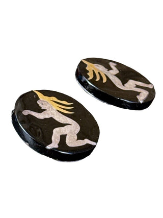 Mexican Sterling Figure Clip Earrings