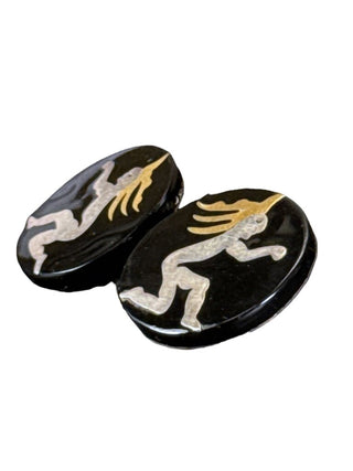 Mexican Sterling Figure Clip Earrings