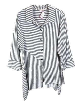 Striped Button Front