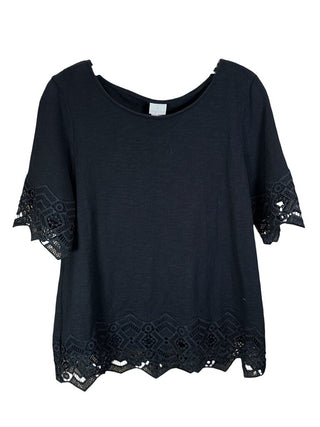 Eyelet Hem Blouse