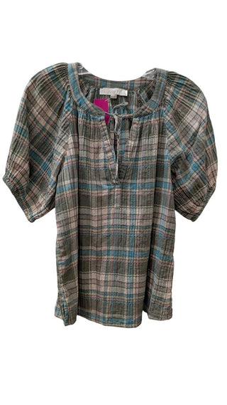 Plaid Puff Sleeve