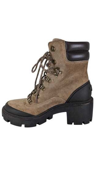 Lace Up Suede Booties