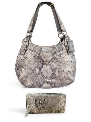 Maggie Python Shoulder + Wallet Set