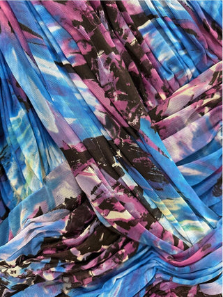 NWT Sleeveless Mesh Watercolor Ruched