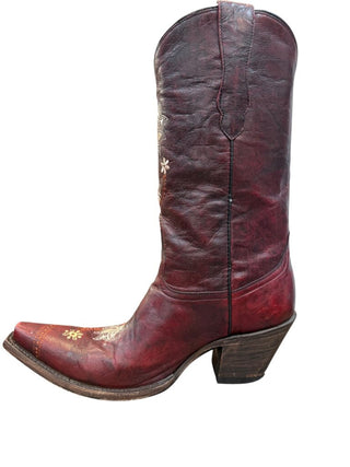 Gardenia Floral embroidered cowboy boots