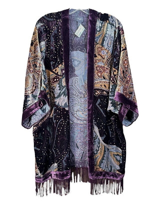 Burnout Velvet Open Front