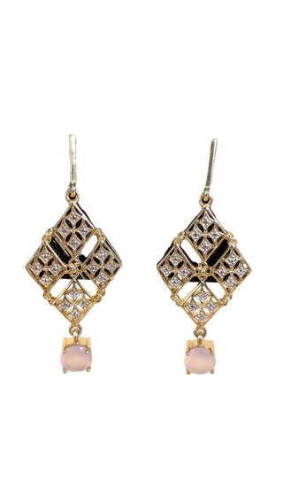 Stone Chandelier Dangle Earrings
