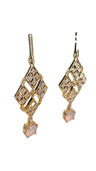 Stone Chandelier Dangle Earrings