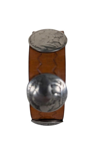 Vintage Coin Leather Bracelet