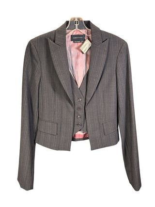 Striped Button Front Blazer