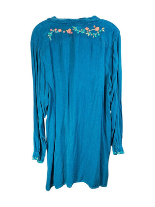Embroidered Button Front