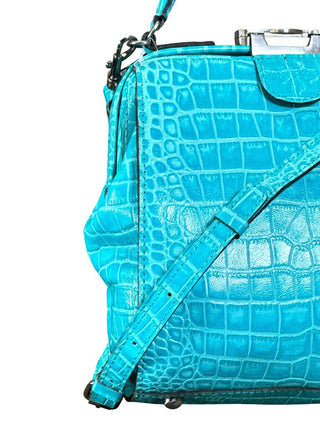 Croc Embossed Leather Crossbody