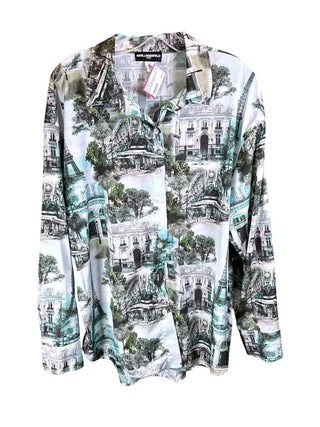 Paris Print Button Down