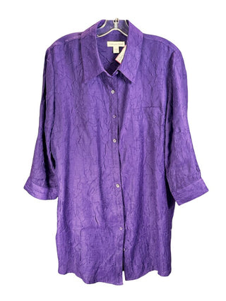 Crinkle Button Down Tunic