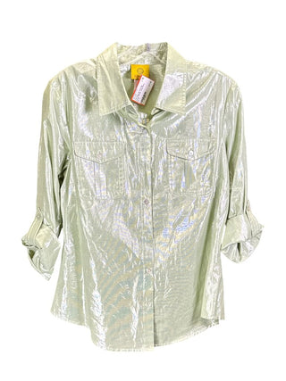 Two Flap Pocket Metalic Long Sleeve