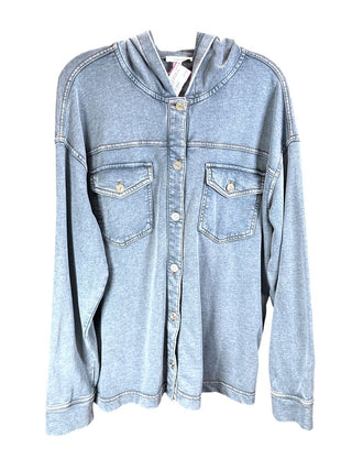 Long Sleeve Button Down With Hoodie