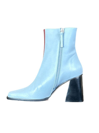 Italian Leather Two Tone Booties