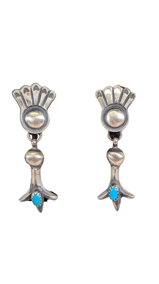 SS Stone Dangle Earrings