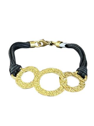 Sterling Vermeil Circle Cord Bracelet