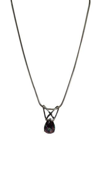 SS Stone Pendant Necklace