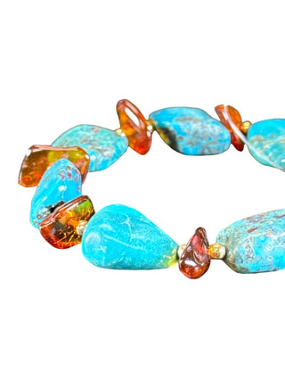 Stone Bracelet Earring Set