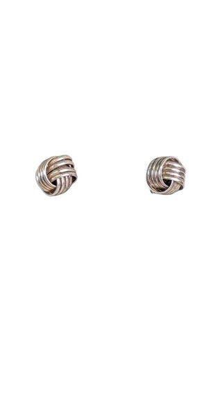 SS Knot Ball Post Earrings