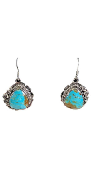 SS Turquoise Dangle Earrings