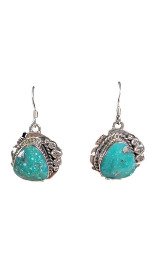 SS Turquoise Dangle Earrings