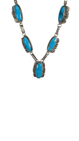 SS Turquoise Lariat Necklace