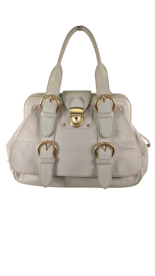 Leather Buckle Detail Satchel