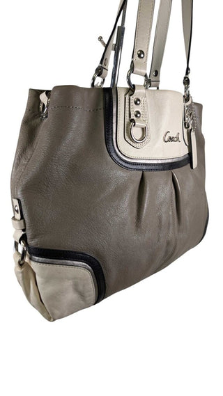 Ashley Tri-Tone Large Satchel Shoulder Bag