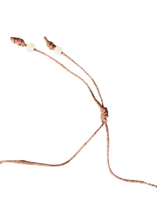 Wrapped stone/cord necklace