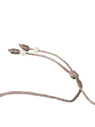 Wrapped stone/cord necklace