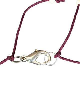Wrapped stone/cord necklace