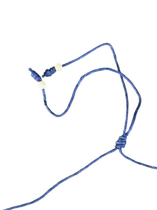 Wrapped stone/cord necklace