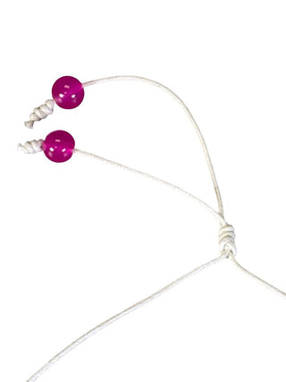 Wrapped ctone/cord necklace