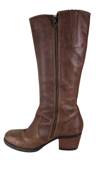 Leather Woven Detail Heeled